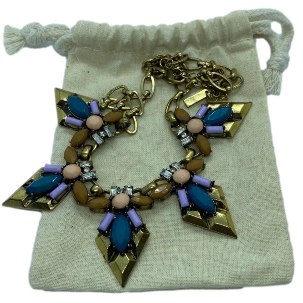 Dramatic Jewel Mint Statement Necklace - image 1